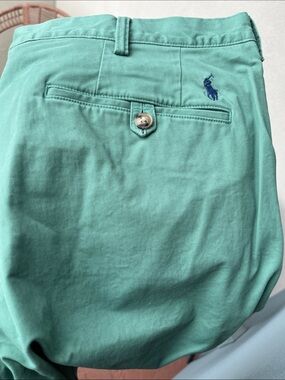 Polo by Ralph Lauren Men’s green Cotton Shorts (darker than photo, see more)
